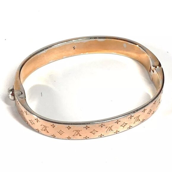 LOUIS VUITTON Monogram Cuff-nanogram Bangle Bracelet Metal pink - Picture 2 of 7